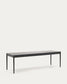 Tavolo allungabile Lenon in impiallacciatura e legno massello di rovere nero 160(200)x90 cm
