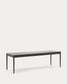 Tavolo allungabile Lenon in impiallacciatura e legno massello di rovere nero 160(200)x90 cm