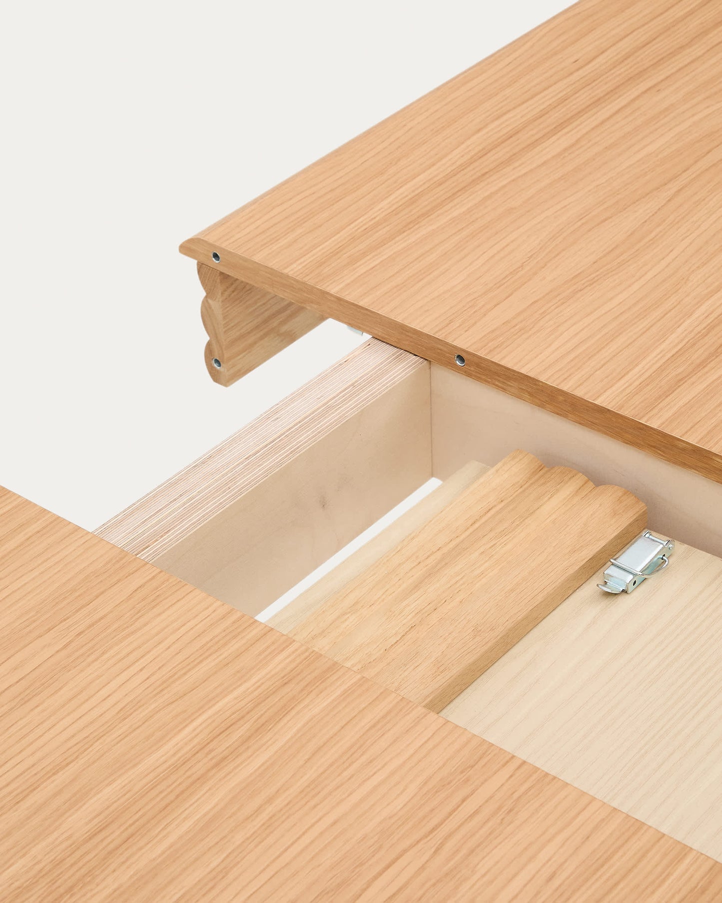 Tavolo allungabile Lenon con impiallacciatura e legno massiccio di rovere naturale 160 (200) x 90 cm