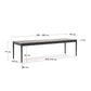 Tavolo allungabile Lenon impiallacciatura e legno massello rovere nero 200(280)x90 cm