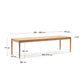 Tavolo allungabile Lenon con impiallacciatura e legno massiccio di rovere naturale 200 (280) x 90 cm