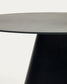 Tavolo rotondo Wilshire in vetro temperato e metallo verniciato nero Ø 120 cm