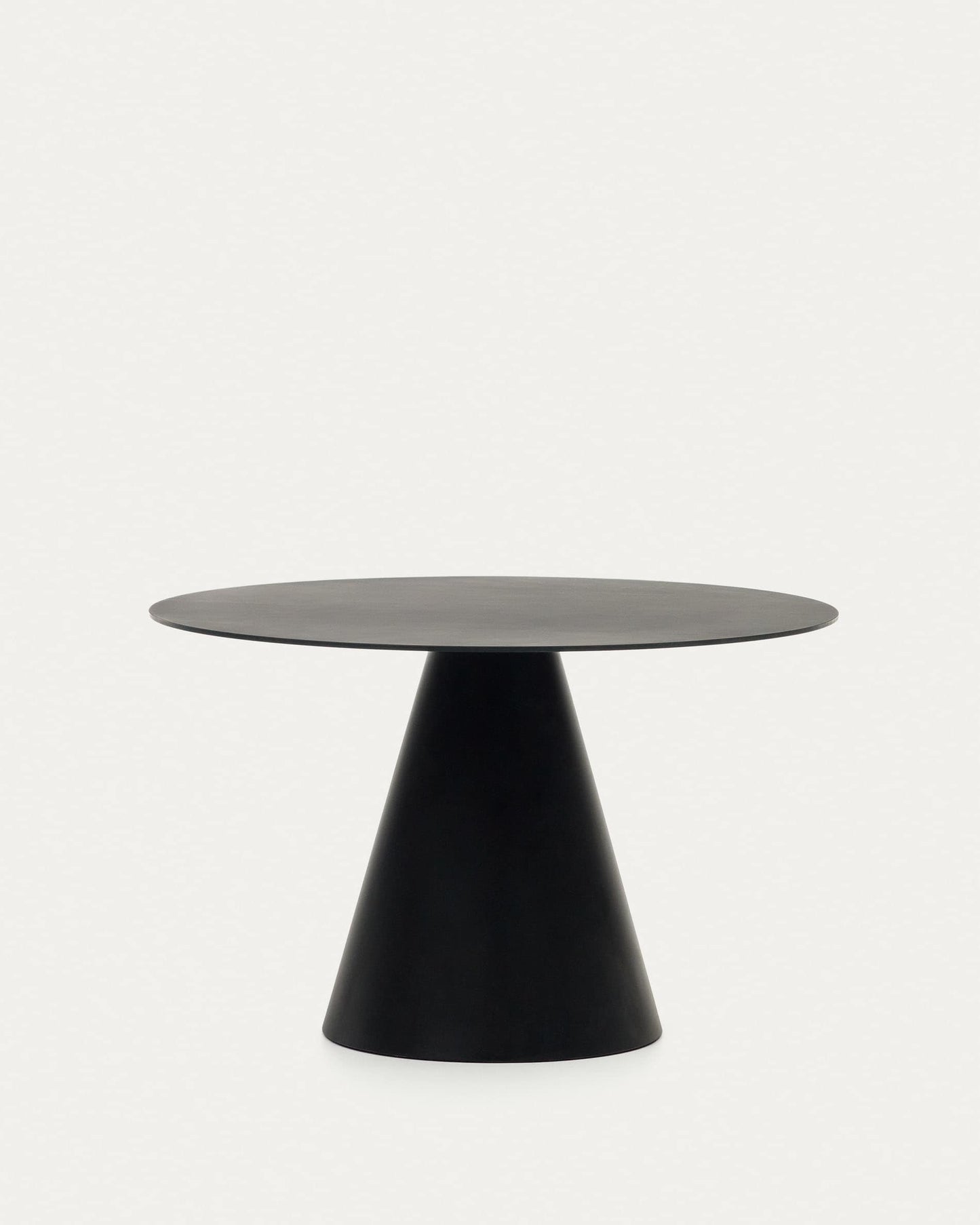 Tavolo rotondo Wilshire in vetro temperato e metallo verniciato nero Ø 120 cm
