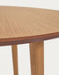 Tavolo rotondo allungabile Oqui MDF impiallacciato rovere e gambe in legno massiccio 90 (170) x 90 cm