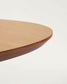 Tavolo rotondo allungabile Oqui MDF impiallacciato rovere e gambe in legno massiccio 90 (170) x 90 cm