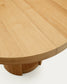 Tavolo rotondo allungabile Artis in legno massiccio e impiallacciatura in rovere 120 (170) x 80 cm