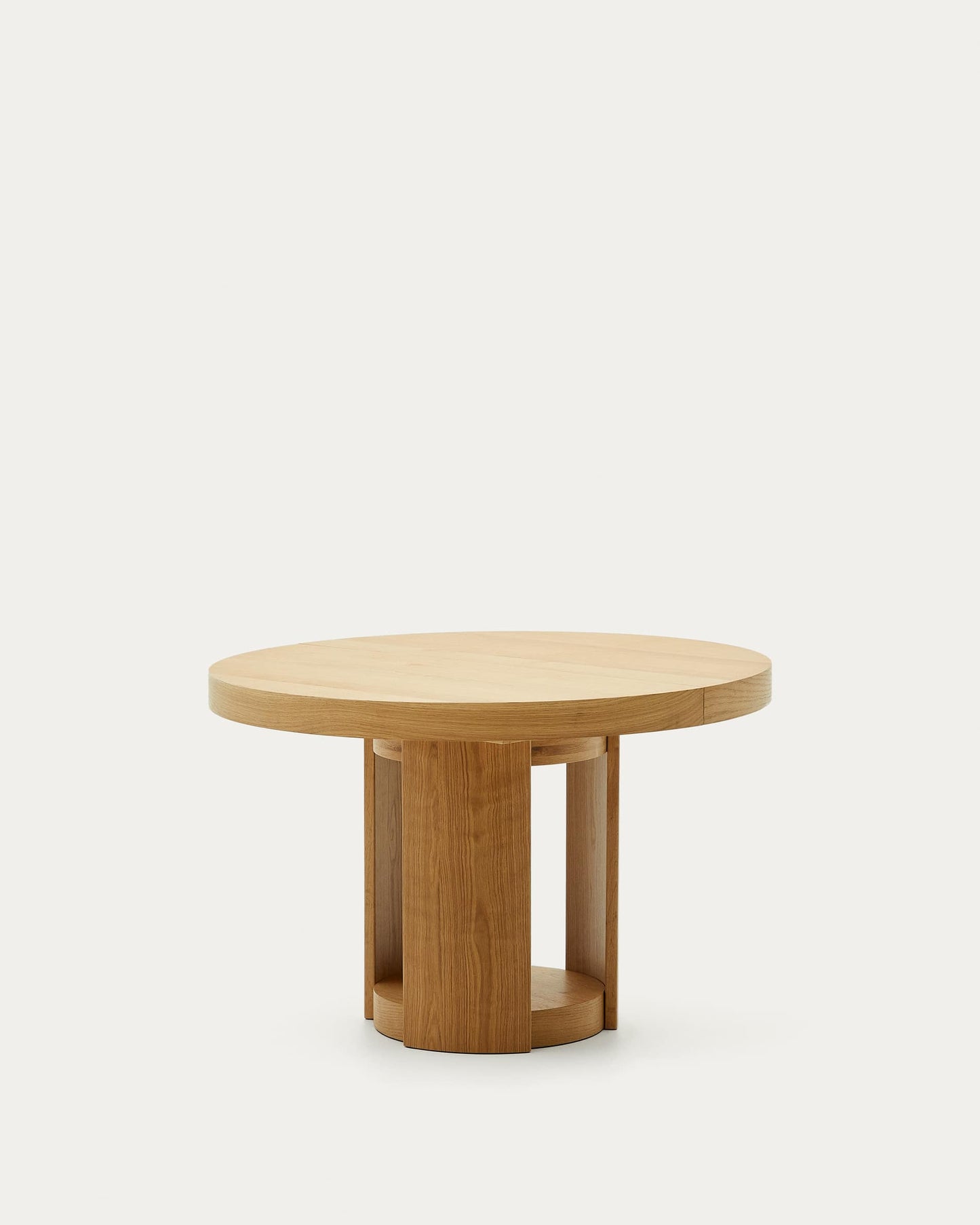 Tavolo rotondo allungabile Artis in legno massiccio e impiallacciatura in rovere 120 (170) x 80 cm