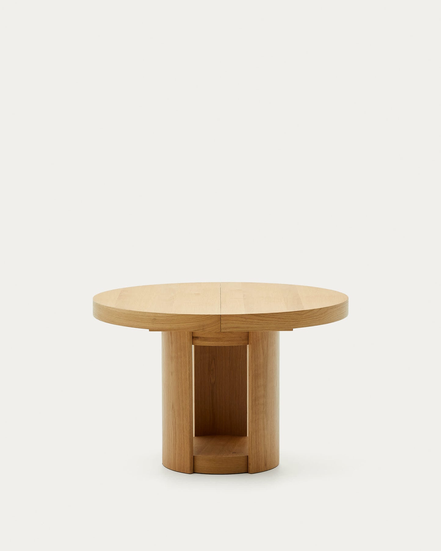 Tavolo rotondo allungabile Artis in legno massiccio e impiallacciatura in rovere 120 (170) x 80 cm
