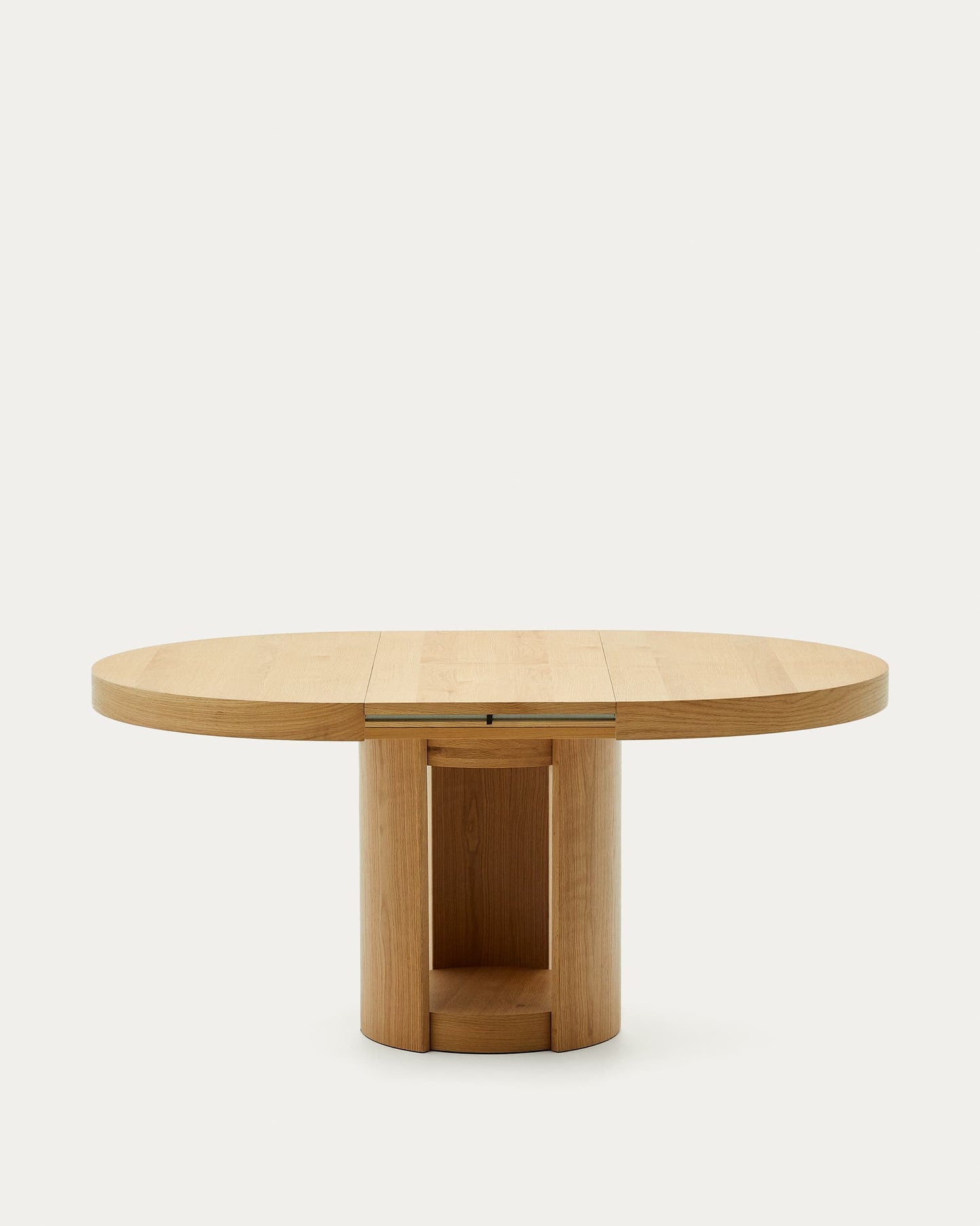 Tavolo rotondo allungabile Artis in legno massiccio e impiallacciatura in rovere 120 (170) x 80 cm