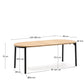 Tavolo allungabile Montuiri con impiallacciatura in rovere e gambe in acciaio con finitura in nero  Ø120(200) x 90 cm