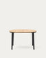 Tavolo allungabile Montuiri con impiallacciatura in rovere e gambe in acciaio con finitura in nero  Ø120(200) x 90 cm