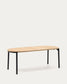 Tavolo allungabile Montuiri con impiallacciatura in rovere e gambe in acciaio con finitura in nero  Ø120(200) x 90 cm