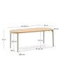 Tavolo allungabile Montuiri con impiallacciatura in rovere e gambe in acciaio con finitura in grigio 120(200) x 90 cm