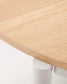 Tavolo allungabile Montuiri con impiallacciatura in rovere e gambe in acciaio con finitura in grigio 120(200) x 90 cm