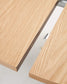 Tavolo allungabile Montuiri con impiallacciatura in rovere e gambe in acciaio con finitura in grigio 120(200) x 90 cm
