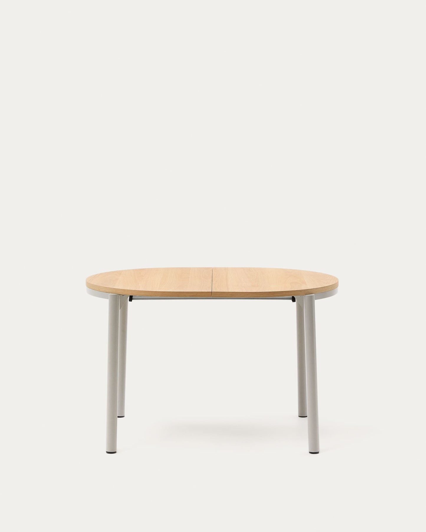 Tavolo allungabile Montuiri con impiallacciatura in rovere e gambe in acciaio con finitura in grigio 120(200) x 90 cm