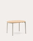 Tavolo allungabile Montuiri con impiallacciatura in rovere e gambe in acciaio con finitura in grigio 120(200) x 90 cm