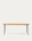 Tavolo allungabile Montuiri con impiallacciatura in rovere e gambe in acciaio con finitura in grigio 120(200) x 90 cm