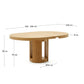 Tavolo rotondo allungabile Artis in legno massiccio e impiallacciatura in rovere 150 (200) x 80 cm