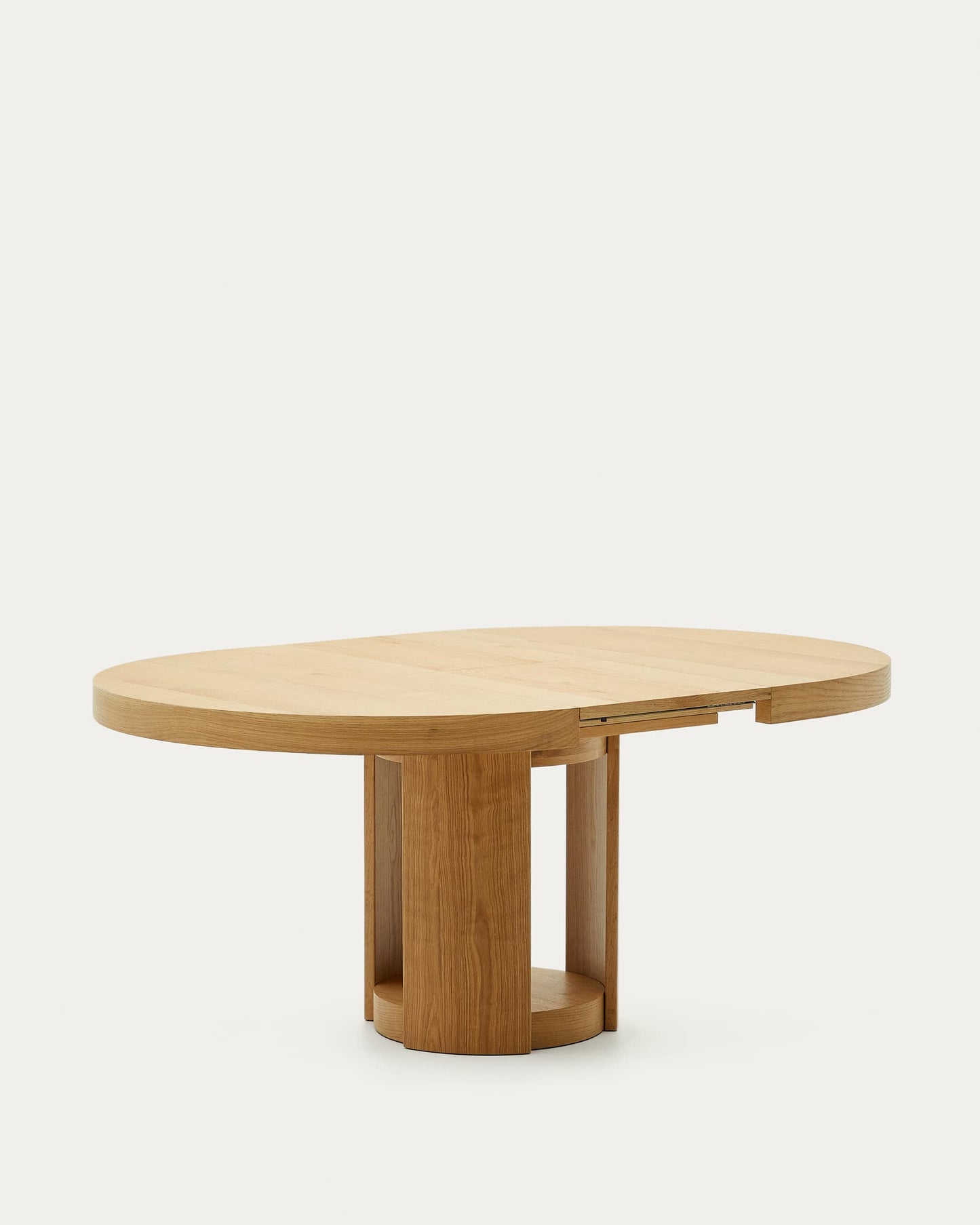 Tavolo rotondo allungabile Artis in legno massiccio e impiallacciatura in rovere 150 (200) x 80 cm