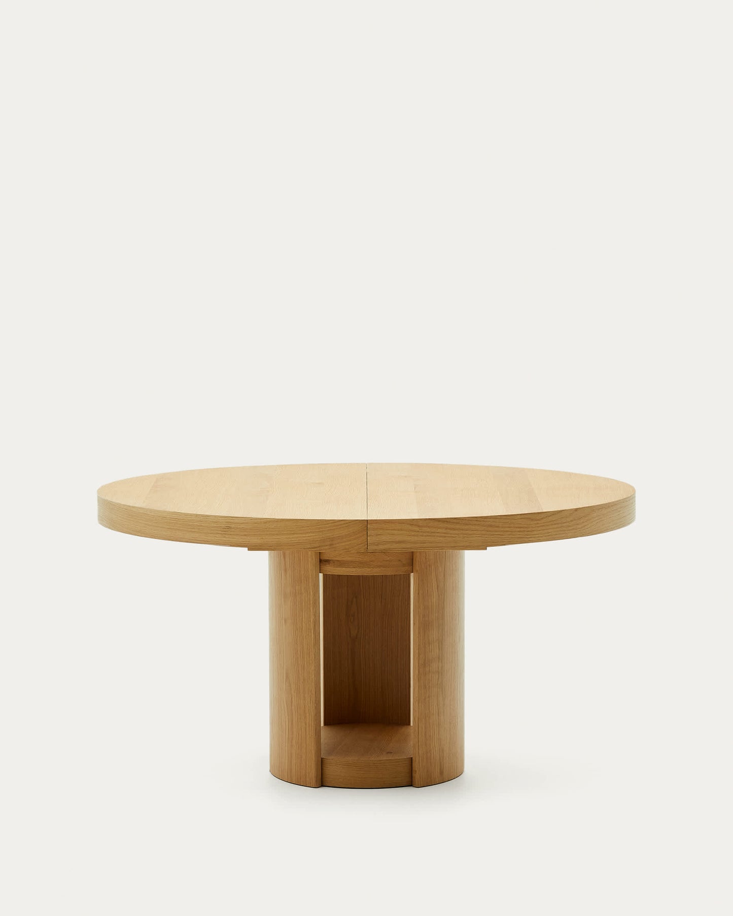 Tavolo rotondo allungabile Artis in legno massiccio e impiallacciatura in rovere 150 (200) x 80 cm