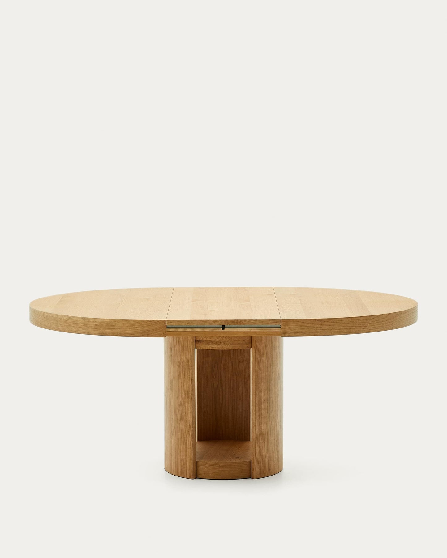 Tavolo rotondo allungabile Artis in legno massiccio e impiallacciatura in rovere 150 (200) x 80 cm