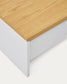 Tavolino rialzabile Abilen impiallacciato rovere e laccato bianco 110 x 60 cm