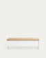 Tavolino rialzabile Abilen impiallacciato rovere e laccato bianco 110 x 60 cm