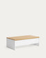 Tavolino rialzabile Abilen impiallacciato rovere e laccato bianco 110 x 60 cm