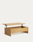 Tavolino regolabile in altezza Abilen in rovere impiallacciato 110 x 60 cm