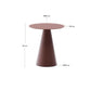 Tavolino d’appoggio Wilshire in vetro temperato smerigliato e acciaio verniciato terracotta satinato Ø50cm