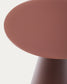 Tavolino d’appoggio Wilshire in vetro temperato smerigliato e acciaio verniciato terracotta satinato Ø50cm