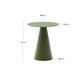 Tavolo d’appoggio Wilshire in vetro temperato smerigliato e acciaio verniciato verde opaco Ø 50cm