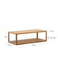 Tavolino da caffè Maymai in legno di rovere 140 x 65 cm
