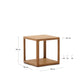 Tavolo d’appoggio Maymai in legno di rovere 50x50 cm