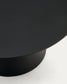 Tavolino Wilshire in vetro temperato e metallo finitura verniciato nero opaco Ø 80 cm