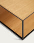 Tavolino Yoana impiallacciato rovere e struttura in metallo verniciato nero 80 x 80 cm