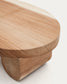 Tavolino da Salotto Mosi in legno massiccio di mungur Ø 90 x 60 cm