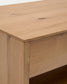 Tavolino salotto Alguema con impiallacciatura in rovere e finitura naturale 120 x 60 cm
