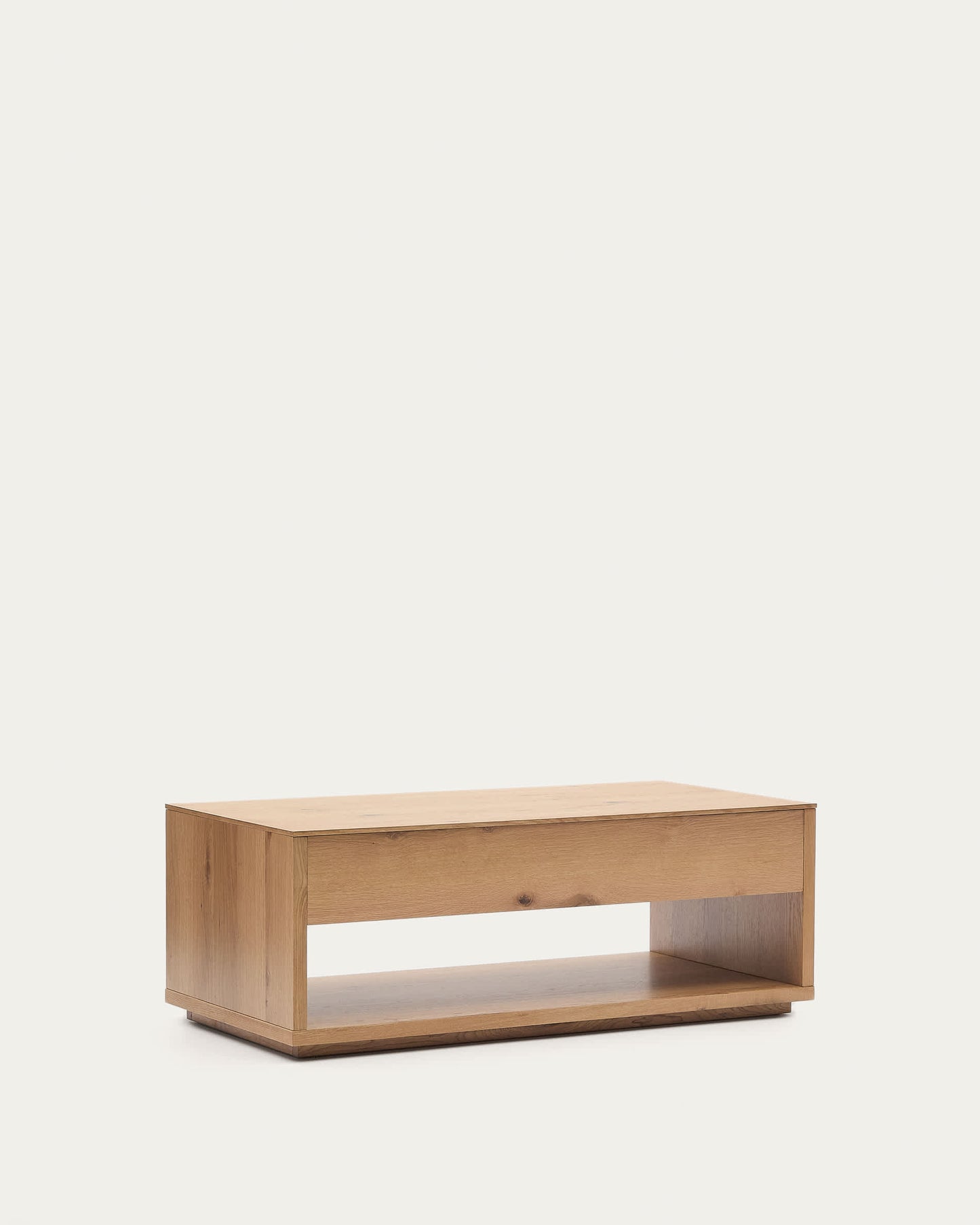 Tavolino salotto Alguema con impiallacciatura in rovere e finitura naturale 120 x 60 cm
