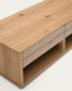 Tavolino salotto Alguema 2 cassetti impiallacciatura in rovere finitura naturale 140 x 60 cm