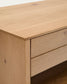 Tavolino salotto Alguema 2 cassetti impiallacciatura in rovere finitura naturale 140 x 60 cm