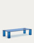 Tavolino salotto Adularia di vetro temperato blu 140 x 60 cm