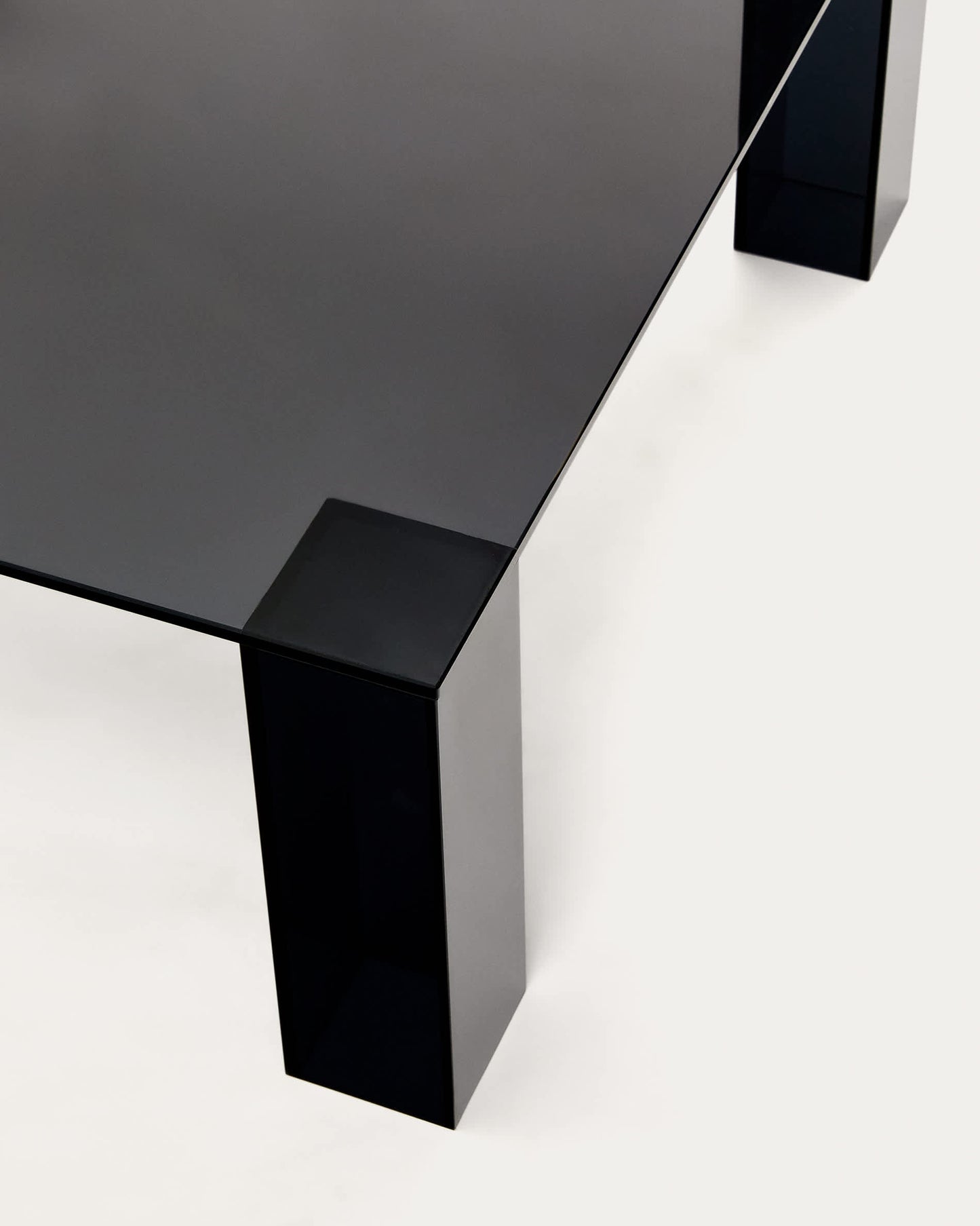 Tavolo d’appoggio Adularia di vetro temperato grigio scuro 85 x 85 cm