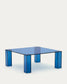 Tavolo d’appoggio Adularia di vetro temperato blu 85 x 85 cm