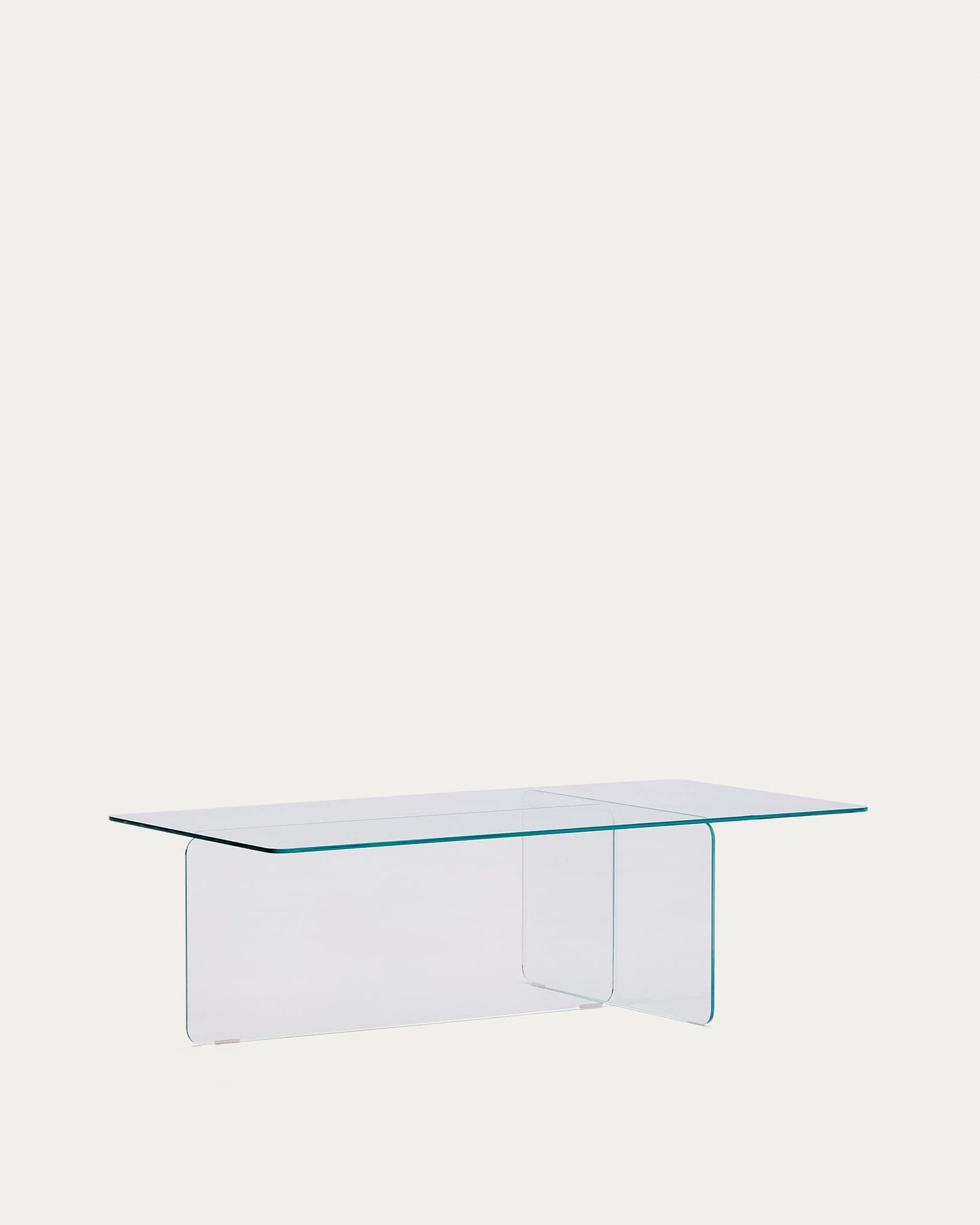 Tavolino salotto Zaren di vetro temperato trasparente 120 x 60 cm