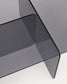 Tavolino salotto Zaren di vetro temperato grigio 120 x 60 cm