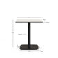 Tavolo per esterno Dina bianco con gamba in metallo rifinita in nero 68 x 68 x 70 cm