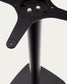 Tavolo bar alto Saura metallo nero e piano acacia finitura naturale 96x70x70 cm