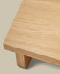 Tavolino da caffè Oaq impiallacciato rovere finitura naturale 140 x 75 cm